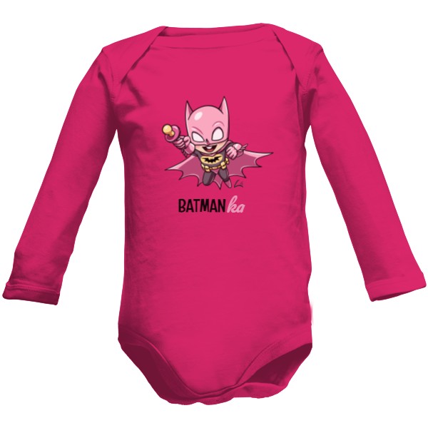 Dětské body Long  s potiskem Batmanka světlá