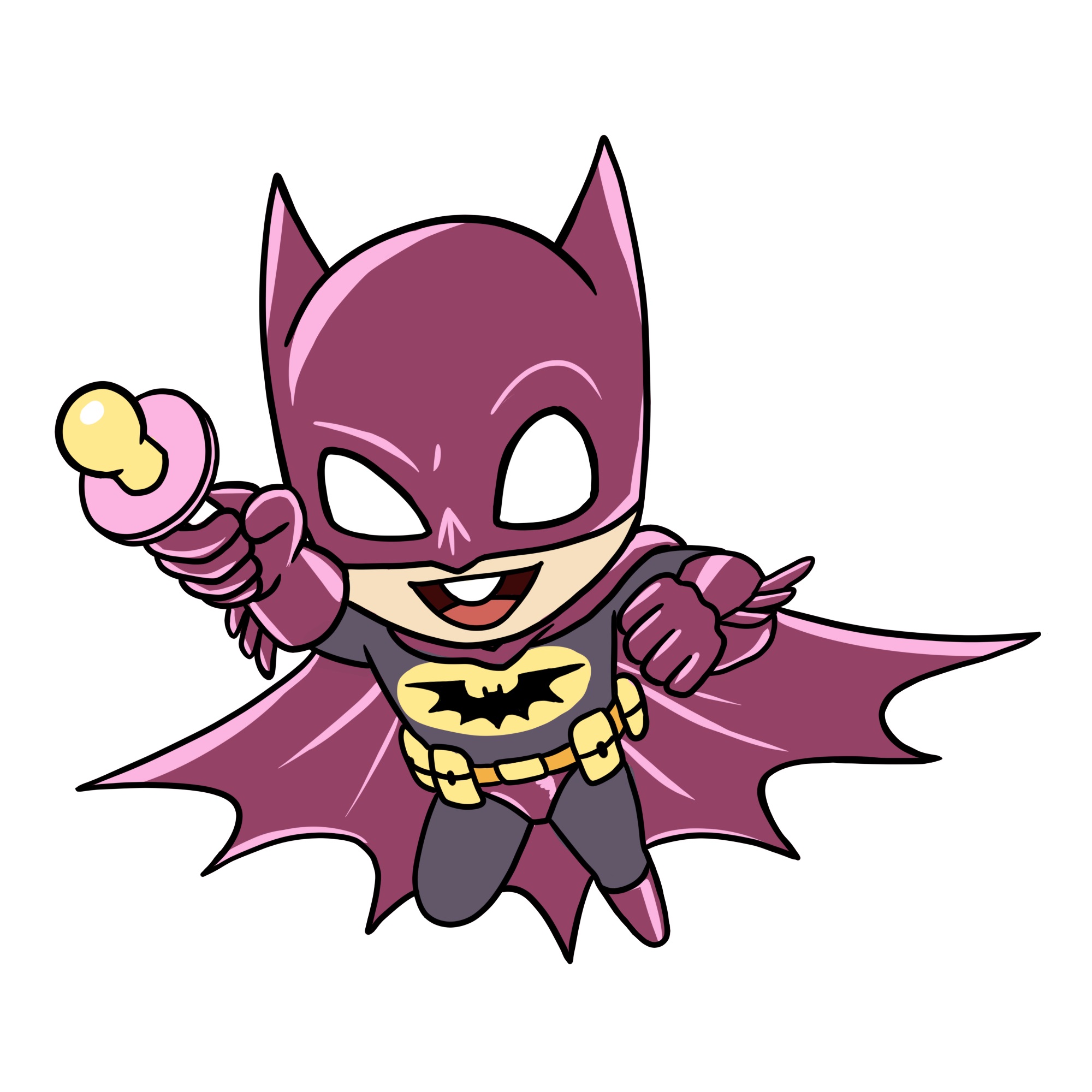 Dětské body Long  s potiskem Batmanka tmavá