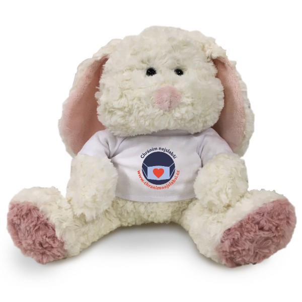 Králík s potiskem Chráním nejslabší - plyšáček