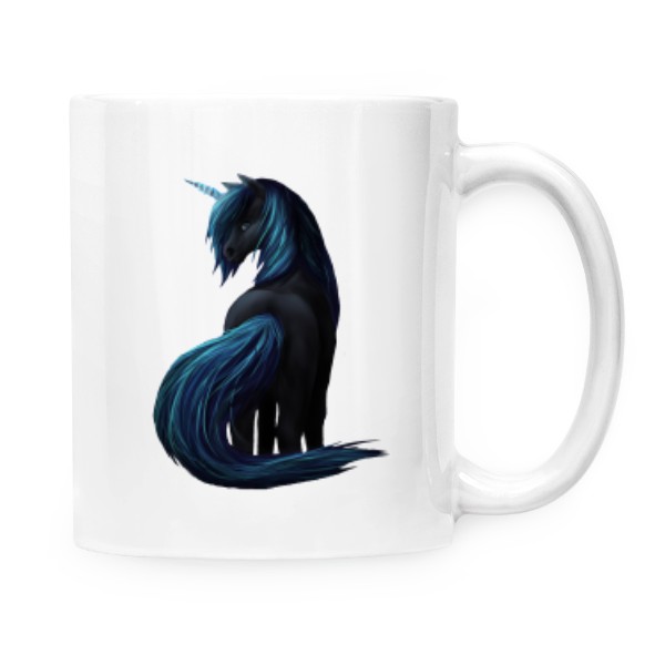 Hrnek malý bílý s potiskem Jednorožec