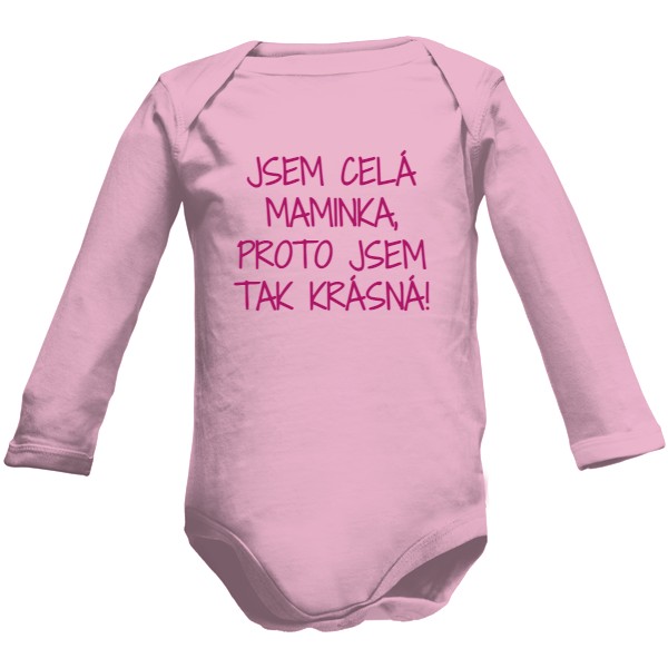 Dětské body Long  s potiskem JSEM CELÁ MAMINKA