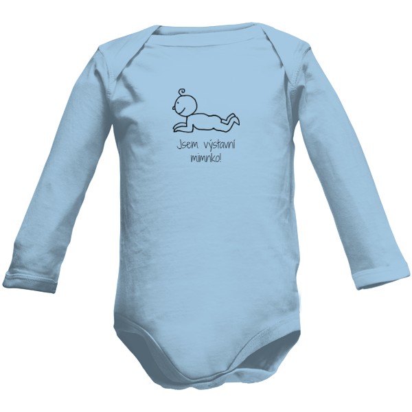 Dětské body Long  s potiskem Jsem výstavní miminko
