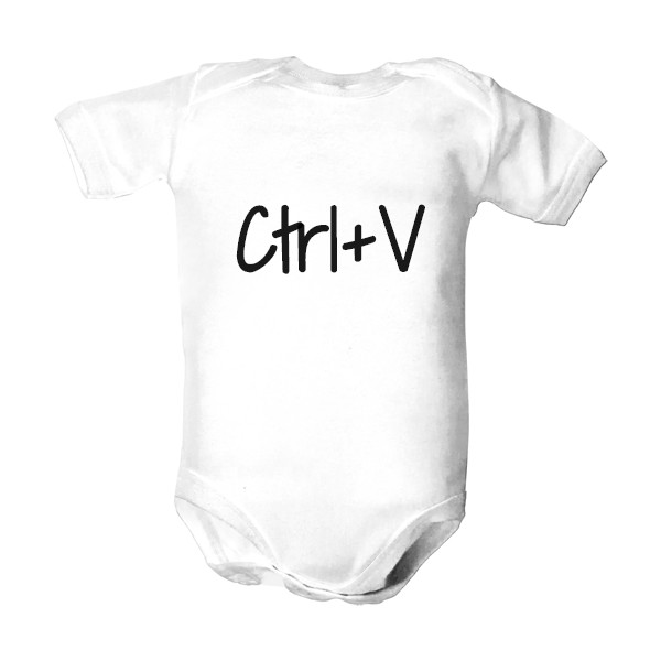 Dětské body  s potiskem Ctrl+V černý potisk