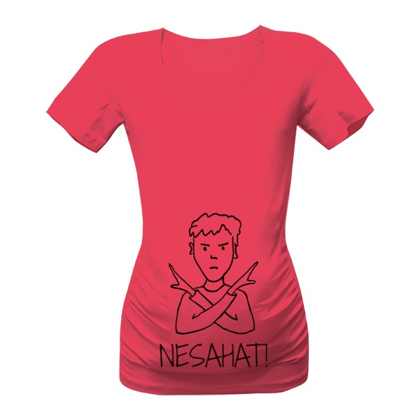 Tričko s potiskem Nesahat!