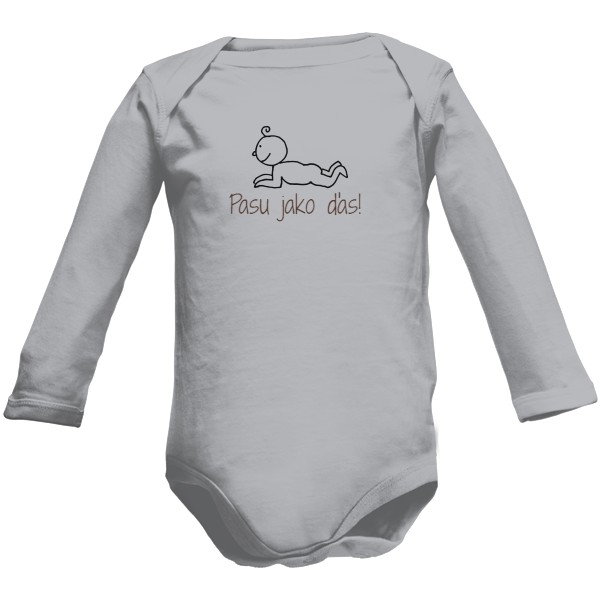 Dětské body Long  s potiskem Pasu jako ďas!