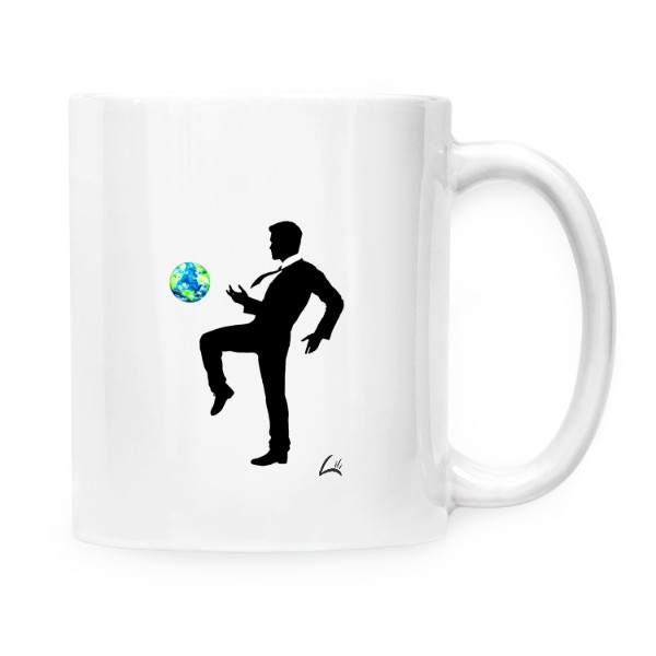 Hrnek malý bílý s potiskem ředitel zeměkoule hrnek