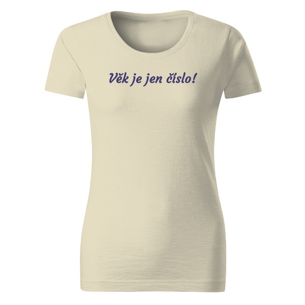 Tričko s potiskem Věk je jen číslo babička