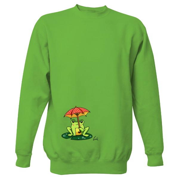 Mikina bez kapuce Unisex s potiskem Žabička